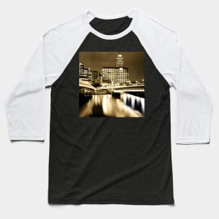 Melbourne City Lights Landscape Photo Baseball T-Shirt